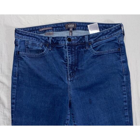 NYDJ Lift/Tuck Barbara Bootcut Stretch Denim Jeans. Dark Wash, Women's 14S. GUC! - Picture 6 of 9